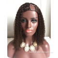 Trade Assurance Cheap Human Hair kinky curly U Part Wig 5 A For Black Women